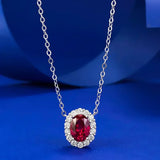 Collier Rubis avec Moissanite