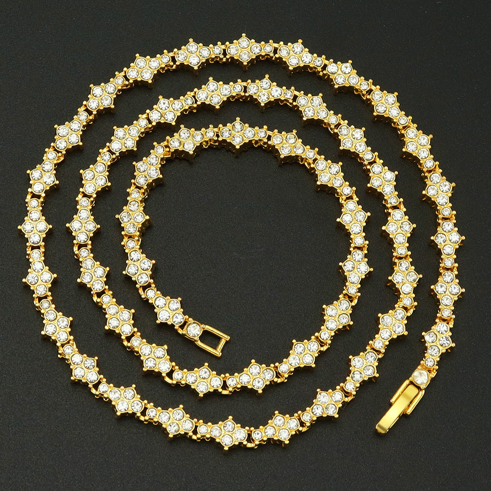 Collier Tennis Classique en Or Blanc
