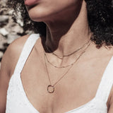 Collier Trois Rangées Cercle Ouvert | Or