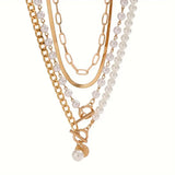 Collier Vintage en Perles & Chaîne en Or | Or