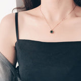 Collier à cadran émeraude | Or