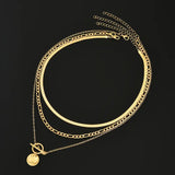 Collier à couches avec des pièces et une structure