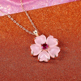 Collier avec Fleur Or-Rose