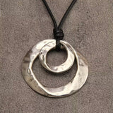 Collier avec Pendentif Géométrique Irrégulier