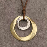 Collier avec Pendentif Géométrique Irrégulier