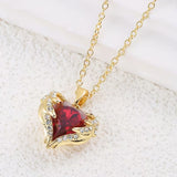 Collier avec cœur en rubis ange | Or