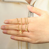 Collier avec initiale de lettre d'amour | Or