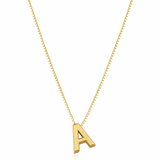 Collier avec initiale en or