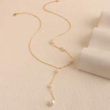 Collier avec perles fraîches | Or