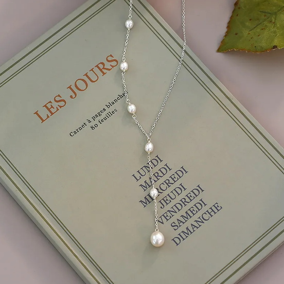 Collier avec perles fraîches | Or