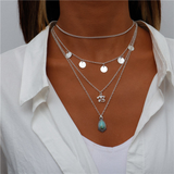Collier avec pierres bleues | Argent