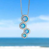 Collier en zircon avec opale en argent