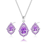 Collier et boucles d'oreilles en améthyste Nadine