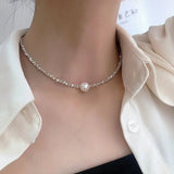 Collier rétro avec perles