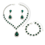 Ensemble complet de trois bijoux pour mariées