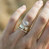 Ensemble de bagues rétro avec zircon | Or