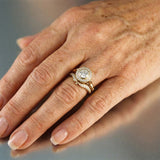 Ensemble de Bagues Rétro en Or avec Zircon