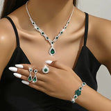 Ensemble de Bijoux Adriana Lysandre | Or Blanc