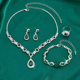 Ensemble de Bijoux Adriana Lysandre | Or Blanc