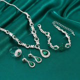Ensemble de Bijoux Adriana Lysandre | Or Blanc