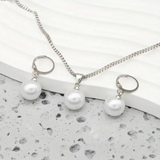 Ensemble de Bijoux en Perles Dorées | Or Blanc
