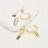 Ensemble de Boucles d'Oreilles Fiorenza Verdeau | Or