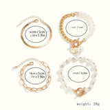 Ensemble de Bracelets Chic en Or - Serpent, Perles & Maillons | Or