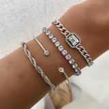 Ensemble de Bracelets Domitille Calvine | Or Blanc