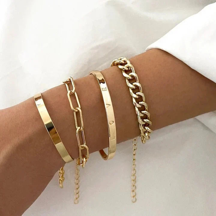 Ensemble de Bracelets Élan Mercier | Or Blanc