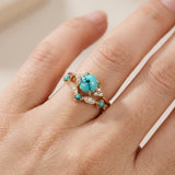 Ensemble de bagues avec turquoise | Or