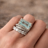 Ensemble de bagues rétro en argent avec pierre en turquoise