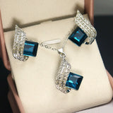 Ensemble de bijoux Vienne en or blanc