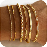 Ensemble de bracelets Isabelle Vernet | Or Blanc