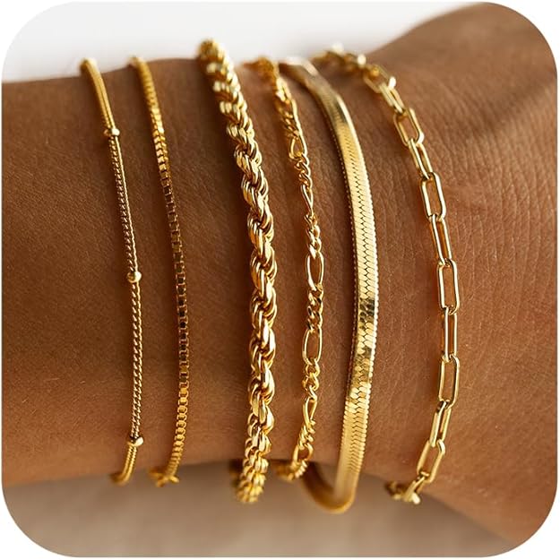 Ensemble de bracelets Isabelle Vernet | Or Blanc