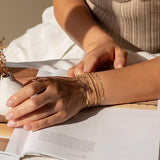 Ensemble de bracelets Isabelle Vernet | Or Blanc