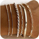 Ensemble de bracelets Isabelle Vernet | Or Blanc