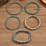 Ensemble de bracelets boho avec des perles turquoise