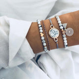 Ensemble de bracelets luxueux et scintillants | Or