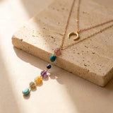 Collier Double "Cascade des 7 Chakras"