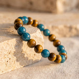 Bracelet "Nouvel Élan" en Apatite & Oeil de Tigre