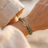 Bracelet "Vie Éternelle" en Turquoise Africaine