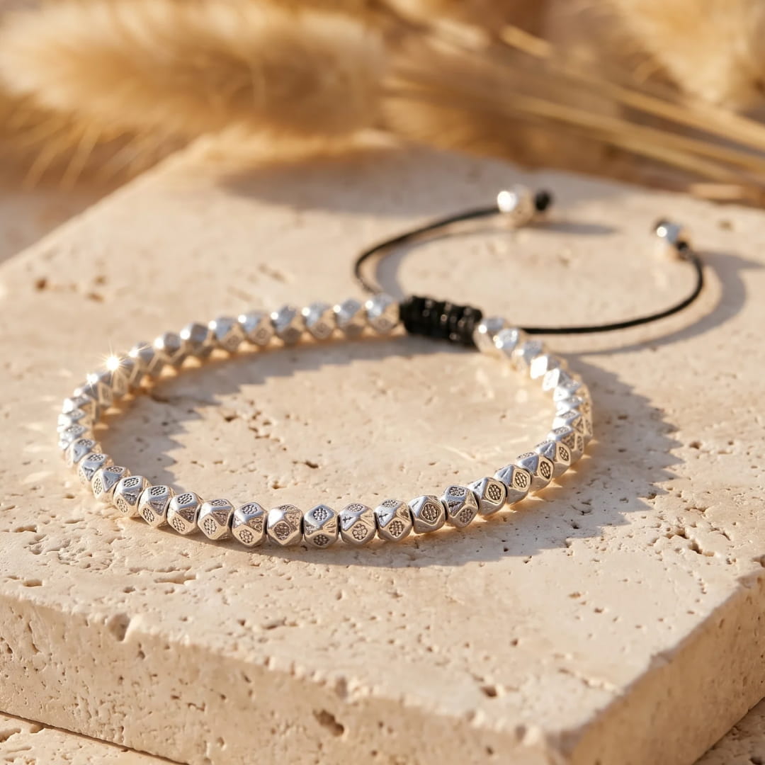 Bracelet "Vœu Tibétain" en Perles Facettées