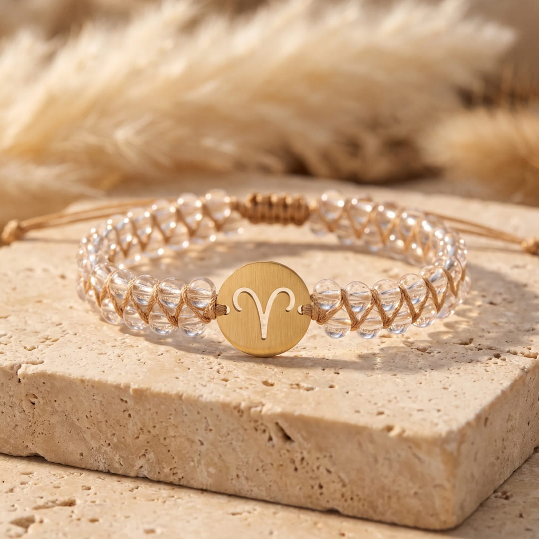 Bracelet Tressé "12 Constellations" en Pierres Naturelles