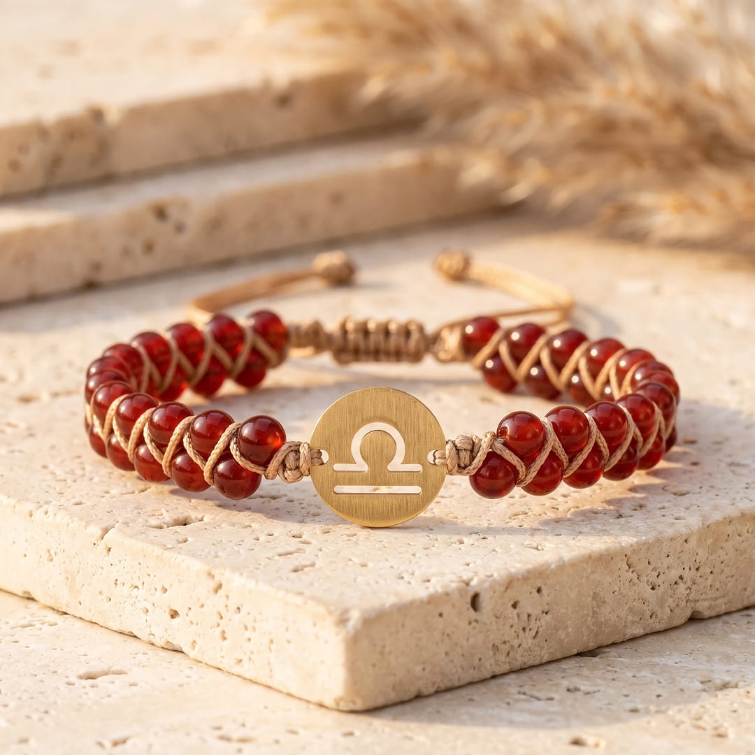 Bracelet Tressé "12 Constellations" en Pierres Naturelles