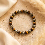 Bracelet "Feu Intérieur" en Pyrite & Oeil de tigre