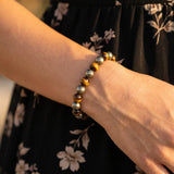 Bracelet "Feu Intérieur" en Pyrite & Oeil de tigre