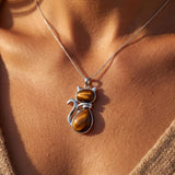 Pendentif Chat en Pierre Naturelle