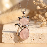 Pendentif Chat en Pierre Naturelle