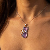 Pendentif Chat en Pierre Naturelle