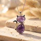 Pendentif Chat en Pierre Naturelle